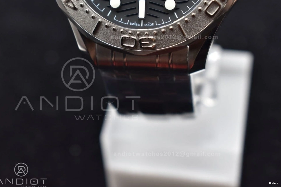1:1 SS Edition A8800 Diver Ceramic Seamaster Black Dial VSF 300M Black Best On Bracelet 0426